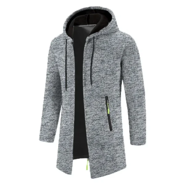 Sweatwear Men's Hoodies Long Sleeve Sweatshirts for Men Zipper Hooded Mens Oversize Winter Top Jacket Coat Black Sweater - Image 11