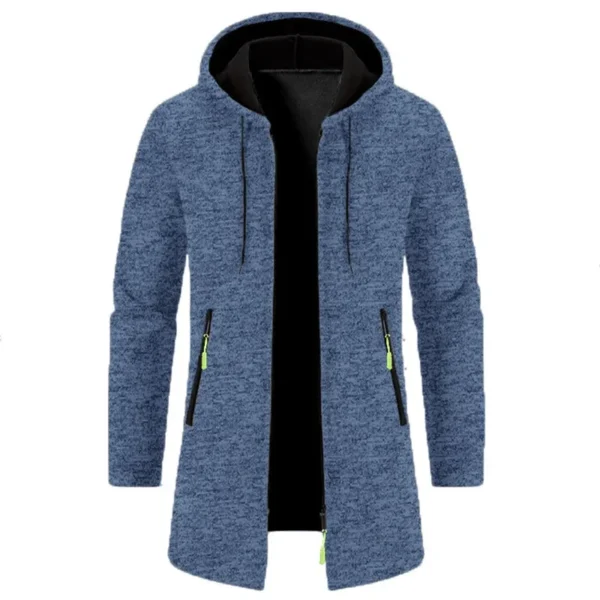 Sweatwear Men's Hoodies Long Sleeve Sweatshirts for Men Zipper Hooded Mens Oversize Winter Top Jacket Coat Black Sweater - Image 4