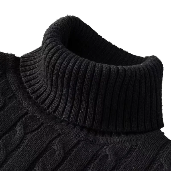 NEW TURTLENECK SWEATER CASUAL MEN's ROLLNECK KNITTED SWEATER KEEP WARM MEN JUMPER WOOLEN SWEATER - Image 4