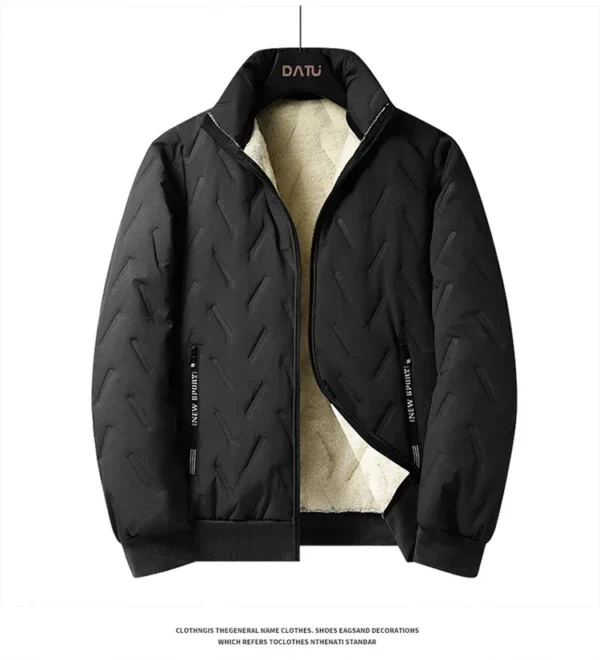 MEN's PARKA JACKET WINTER TRACKSUIT THICK WARM LAMB WOOLEN FLEECE LINED 2 PIECE SET JACKET + PANTS SPORTSWEAR SWEAT SUITS - Image 2
