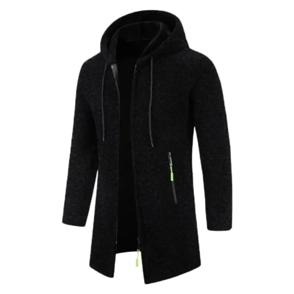 Sweatwear Men's Hoodies Long Sleeve Sweatshirts for Men Zipper Hooded Mens Oversize Winter Top Jacket Coat Black Sweater - Image 8