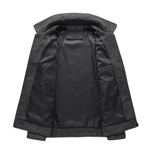 MEN's THICK WINTER WOOL BLEND WARM JACKET MEN FASHION TRENCHWEAR COAT SLIM LAPEL STREETWEAR OVERCOAT BUSINESS CASUAL MEN CLOTHING - Image 5