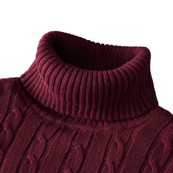 NEW TURTLENECK SWEATER CASUAL MEN's ROLLNECK KNITTED SWEATER KEEP WARM MEN JUMPER WOOLEN SWEATER - Image 3