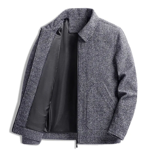 MEN's THICK WINTER WOOL BLEND WARM JACKET MEN FASHION TRENCHWEAR COAT SLIM LAPEL STREETWEAR OVERCOAT BUSINESS CASUAL MEN CLOTHING - Image 3