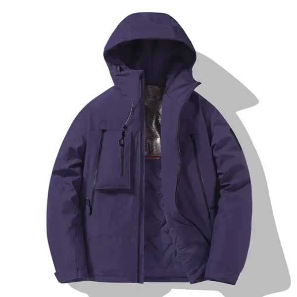 WINTER JACKET MEN's OUTDOOR HIKING WINDPROOF WATERPROOF GRAPHENE WARM COTTON PADDED COAT COUPLE's FASHION SKI THICKENED PARKA - Image 5