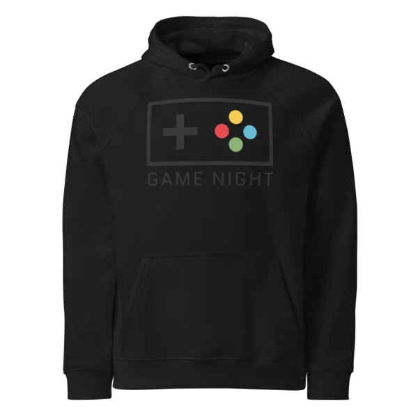 1GAME NIGHT UNISEX ECO RAGLAN HOODIE