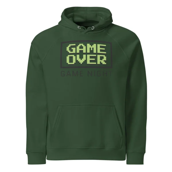 1GAME OVER GAME NIGHT UNISEX ECO RAGLAN HOODIE - Image 3