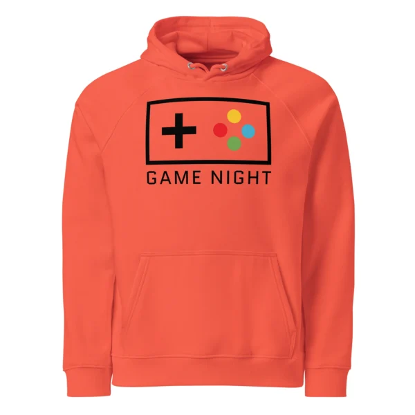 1GAME NIGHT UNISEX ECO RAGLAN HOODIE - Image 5