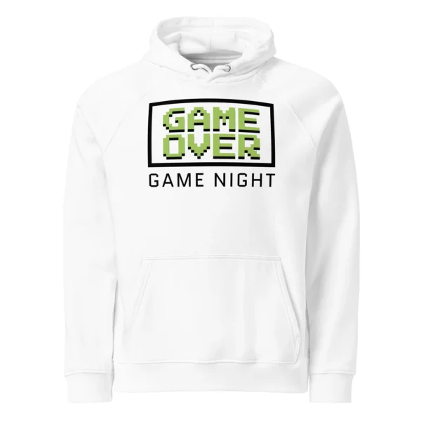 1GAME OVER GAME NIGHT UNISEX ECO RAGLAN HOODIE - Image 4