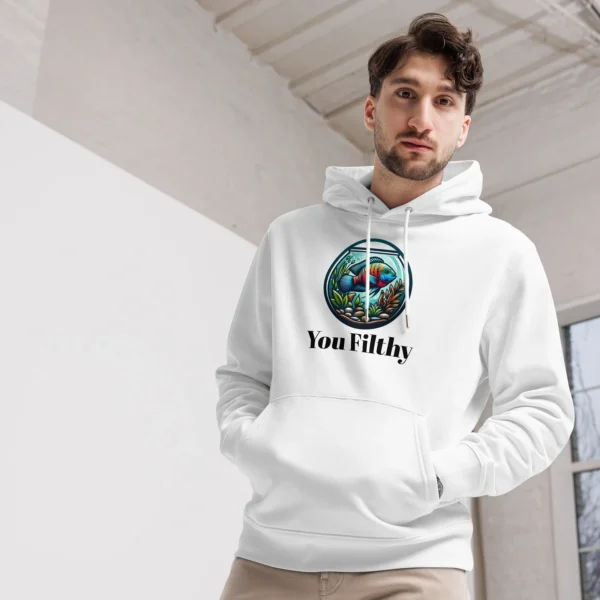 1 CLEAN YOUR TANK UNISEX ESSENTIAL ECO HEAVY HOODIE - Image 4