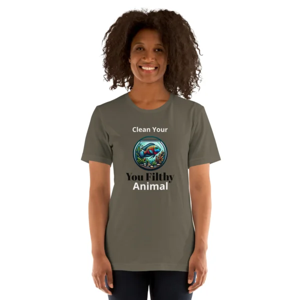 1 YOU FILTHY ANIMAL - CLEAN YOUR TANK T-SHIRT - Image 5