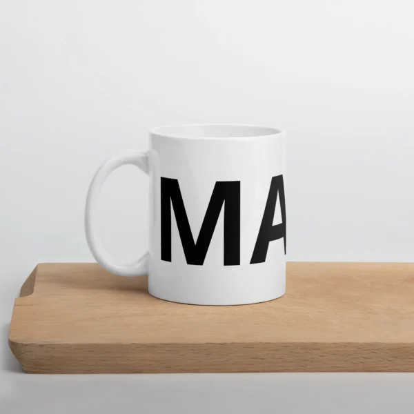 MANX WHITE GLOSSY MUG - Image 2
