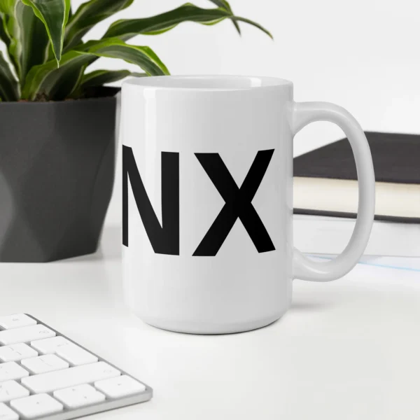 MANX WHITE GLOSSY MUG - Image 7