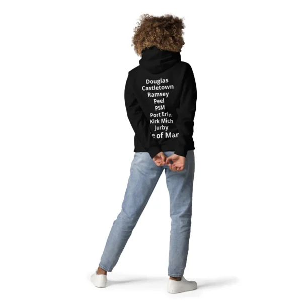 Isle of Man Manx Places Unisex Hoodie Front & Back Print - Image 2