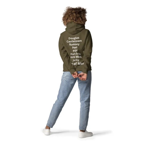 Isle of Man Manx Places Unisex Hoodie Front & Back Print - Image 10