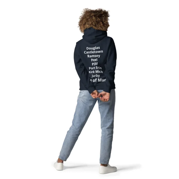 Isle of Man Manx Places Unisex Hoodie Front & Back Print - Image 4