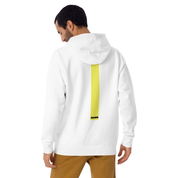 Isle of Man Mann F&B Print Yellow Stripe Unisex Premium Hoodie - Image 14