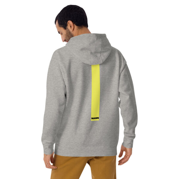 Isle of Man Mann F&B Print Yellow Stripe Unisex Premium Hoodie - Image 13