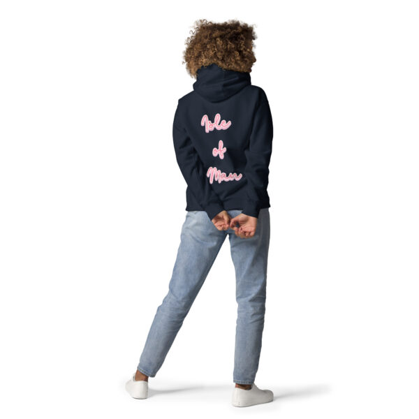 Isle of Man Pink Italic F&B Print Unisex Hoodie Premium Design F&B Print - Image 12