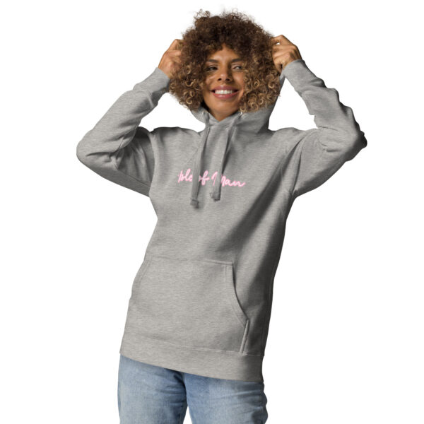 Isle of Man Pink Italic F&B Print Unisex Hoodie Premium Design F&B Print - Image 7