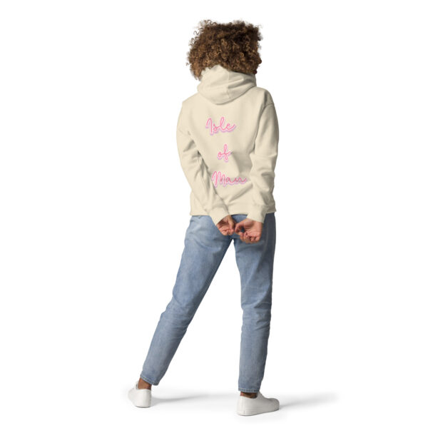 Isle of Man Pink Italic F&B Print Unisex Hoodie Premium Design F&B Print - Image 4