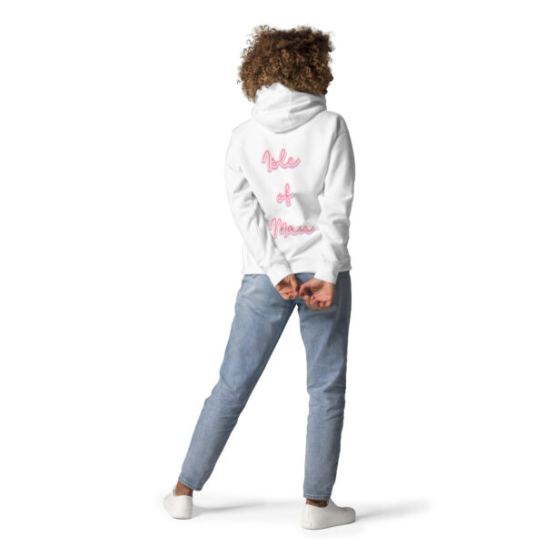 Isle of Man Pink Italic F&B Print Unisex Hoodie Premium Design F&B Print - Image 2