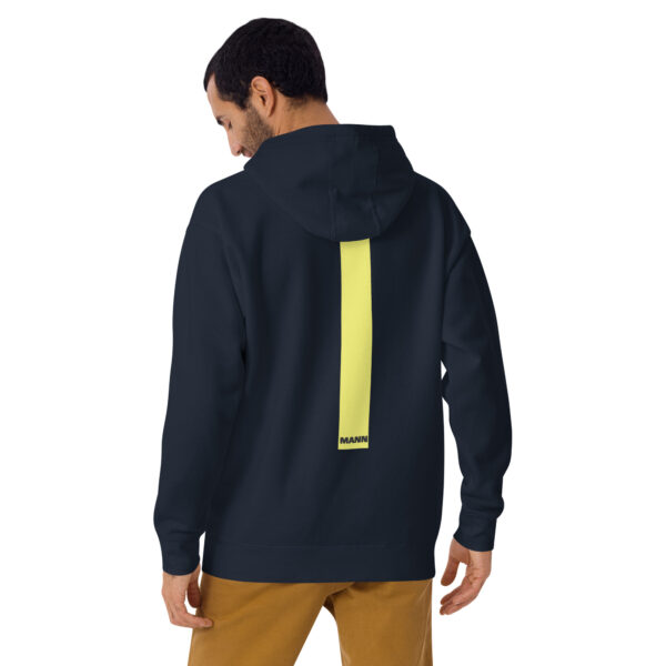 Isle of Man Mann F&B Print Yellow Stripe Unisex Premium Hoodie - Image 5