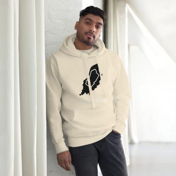 Isle of Man Lap Map LRG Front Print Unisex Hoodie - Image 3