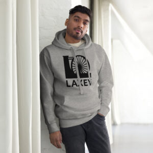 Laxey Wheel Front Print Premium Unisex Hoodie