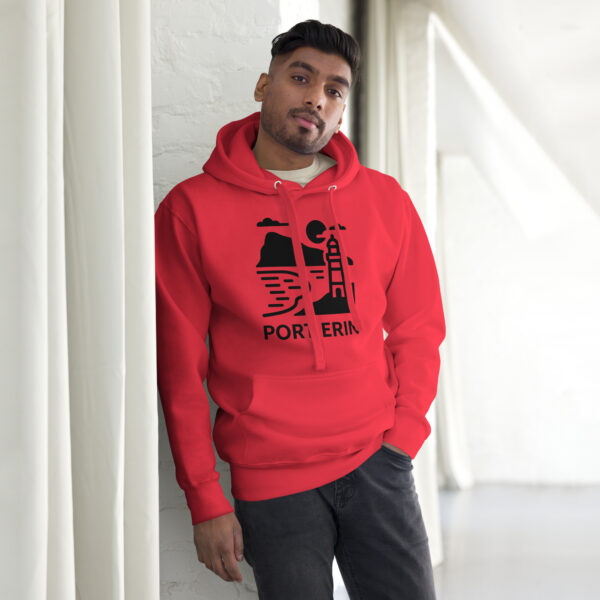Port Erin Isle of Man Front Print Unisex Premium Hoodie - Image 3