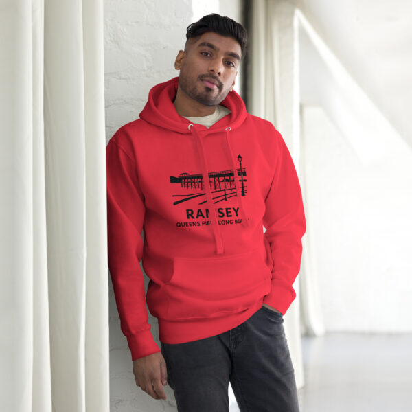 Ramsey Isle of Man Front Print Unisex Premium Hoodie - Image 4