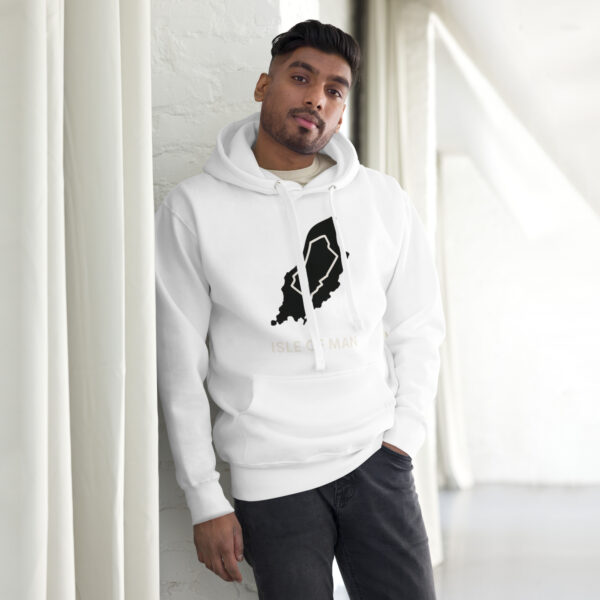 Isle of Man Lap Map LRG Front Print Unisex Hoodie - Image 2